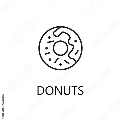 Donuts line icon