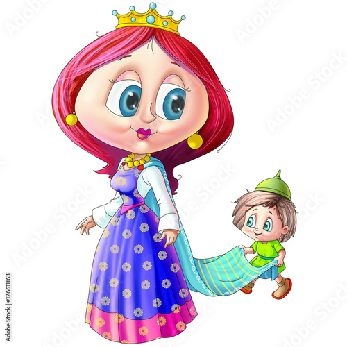 Young soldier with queen
