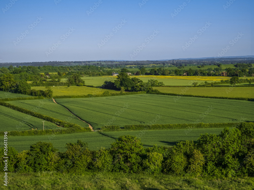 view hanbury ambridge worcestershire from st mary the virgin chu