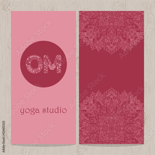 Yoga vertical vector banner