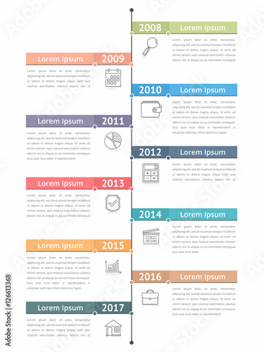 Vertical Timeline Infographics