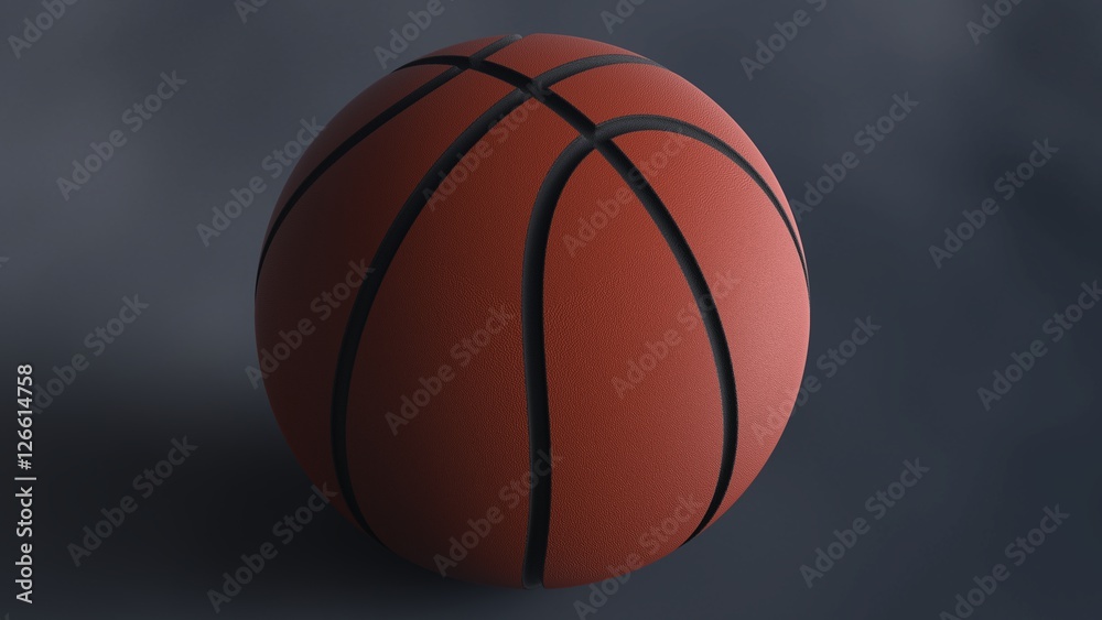 Basketball. 3D illustration. 3D CG. High resolution.