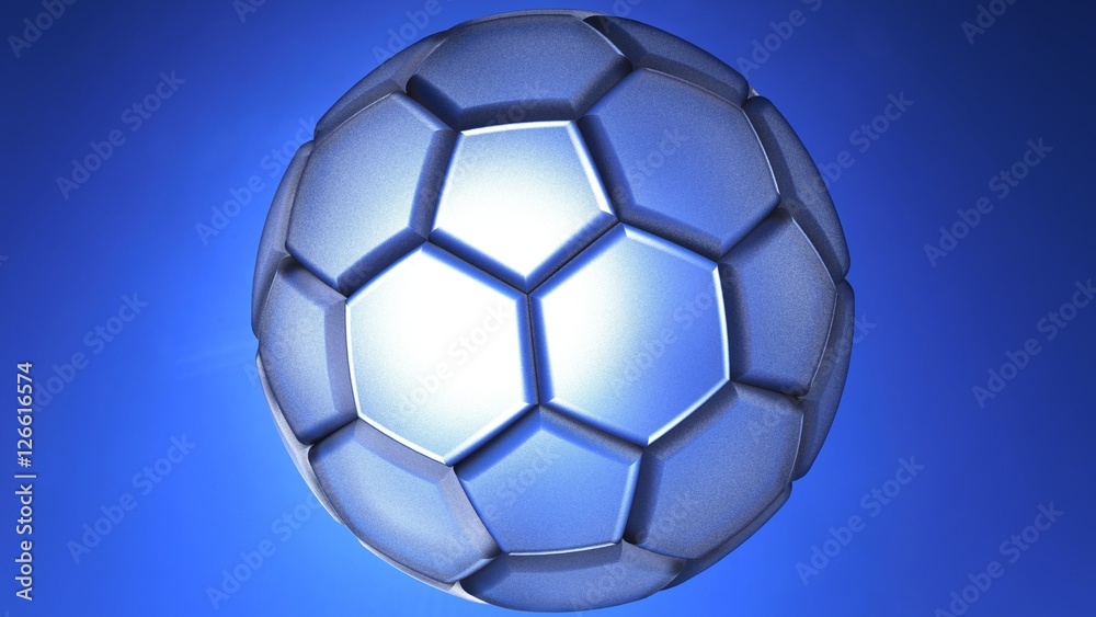 Naklejka premium Soccer ball. 3D illustration. 3D CG. High resolution.