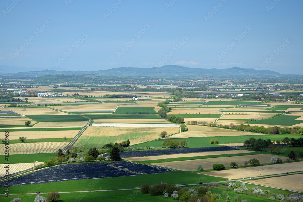 Naklejka premium Rheinebene mit Kaiserstuhl