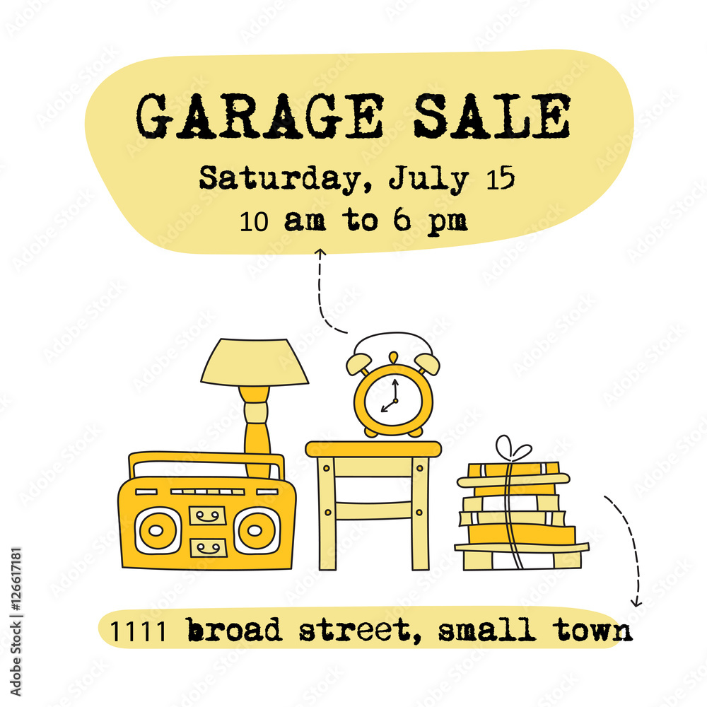 Naklejka premium Garage sale banner