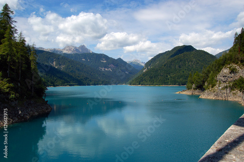 The artificial lake of Sauris (Lago di Sauris) in Friuli, Italy