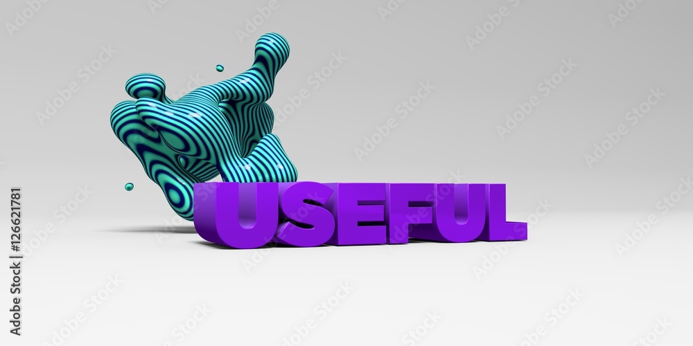 Fototapeta premium USEFUL - 3D rendered colorful headline illustration. Can be used for an online banner ad or a print postcard.