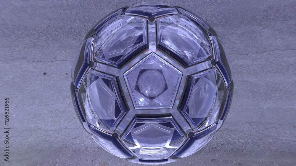 Naklejka premium Soccer ball. 3D illustration. 3D CG. High resolution.