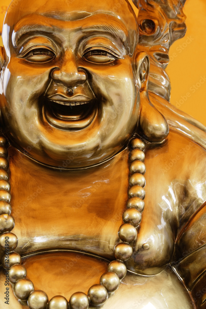 Bronze statue of Happy Buddha