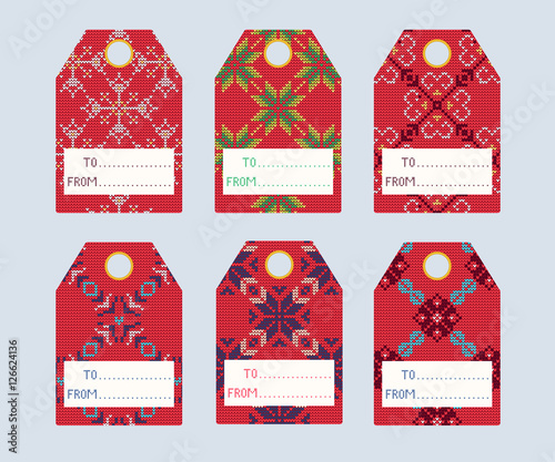 Knitted Sweater gift tags 1