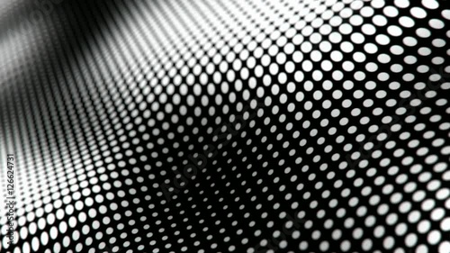 Waving halftone dots pattern abstract motion background seamless loop