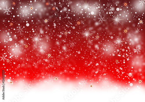Winterlicher Hintergrund mit glitzernden Sternen und Schneeflocken