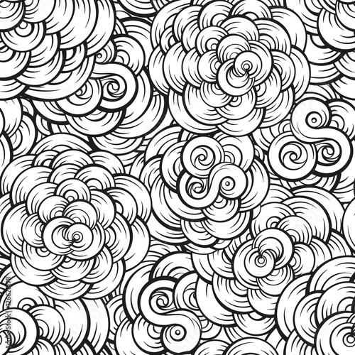 Fantasy decorative ornamental seamless pattern