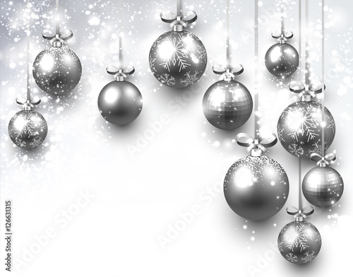 New Year background with Christmas balls.
