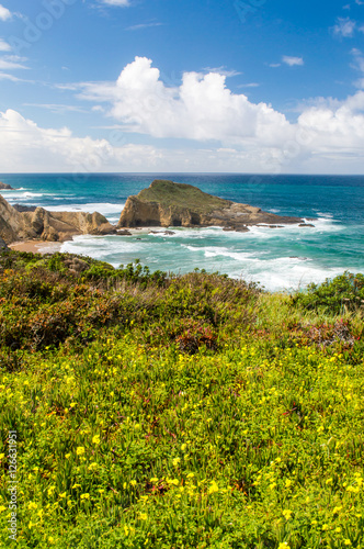 Cliffs near the Atlantic ocean coast in Alentejo, Portugal
