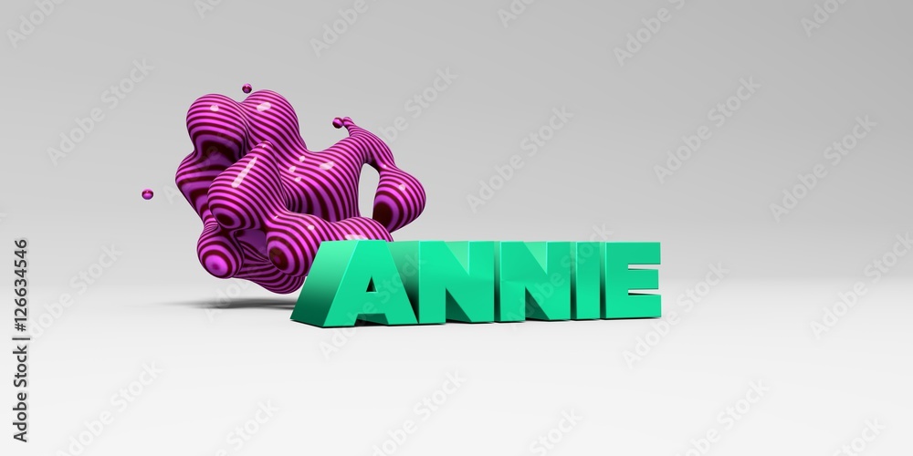 Fototapeta premium ANNIE - 3D rendered colorful headline illustration. Can be used for an online banner ad or a print postcard.