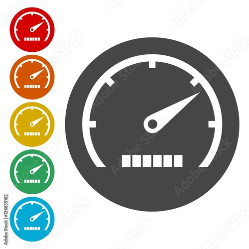 Speedometer icons set 