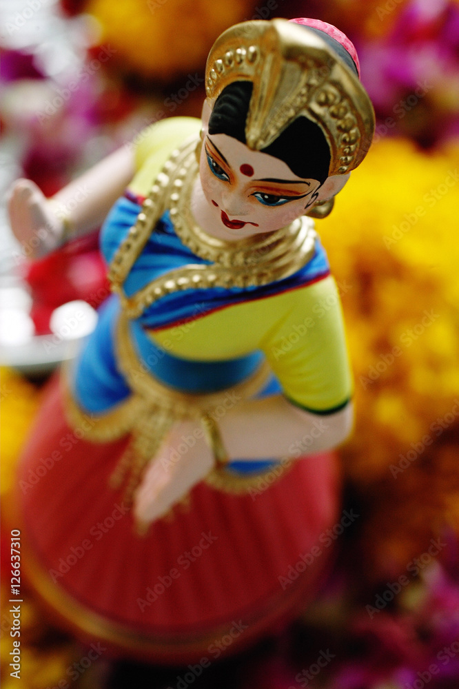 Still life of Indian ceramic doll
