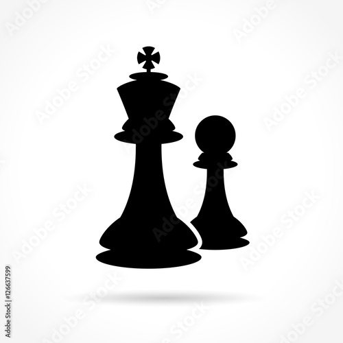 chess icon on white background