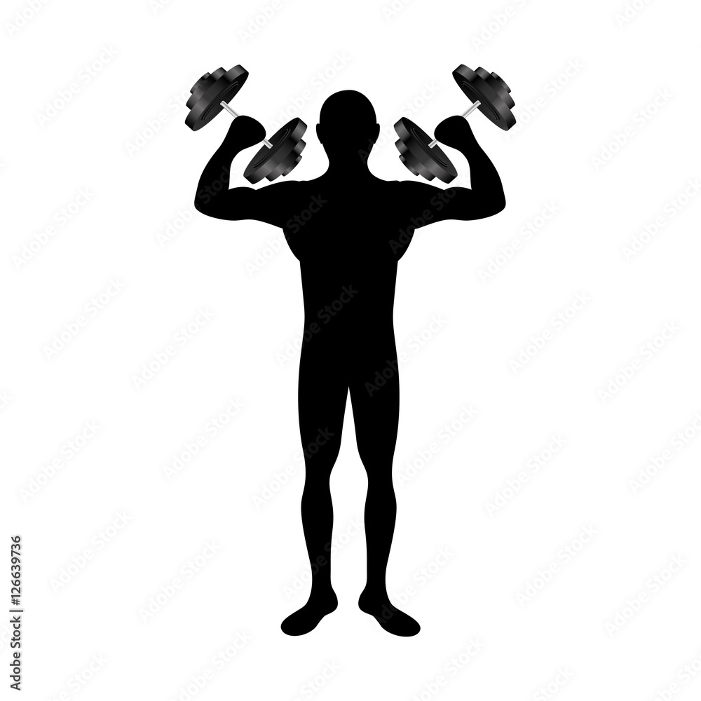 fit man silhouette icon image vector illustration design 