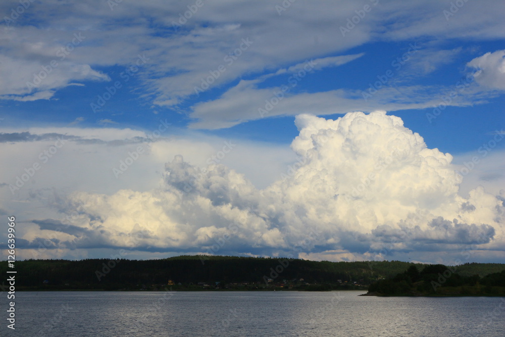 the clouds in the sky