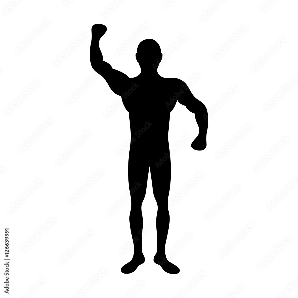 fit man silhouette icon image vector illustration design 