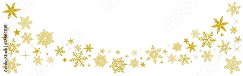 Bannière avec étoiles gold sur fond blanc