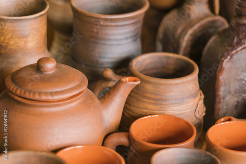 Brown earthenware, background