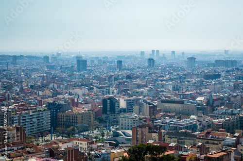Barcelona cityscape skyline in Barcelona  Catalonia  Spain