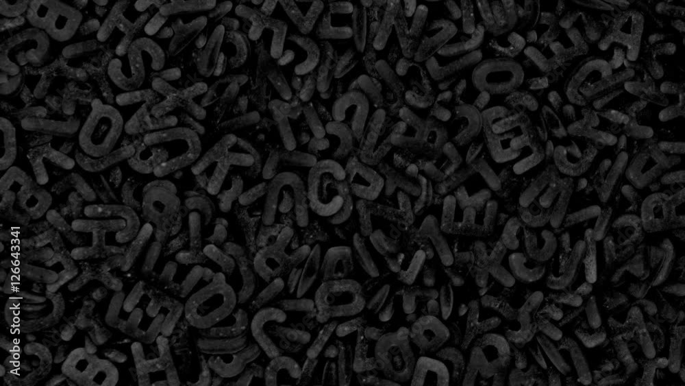 Alphabet blackandwhite mix background. Stock Video Adobe Stock