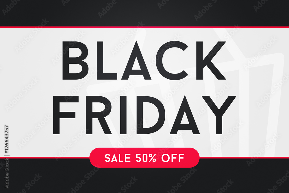 Fototapeta premium Black Friday November Sale Graphic