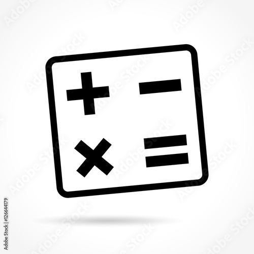 mathematics icon on white background