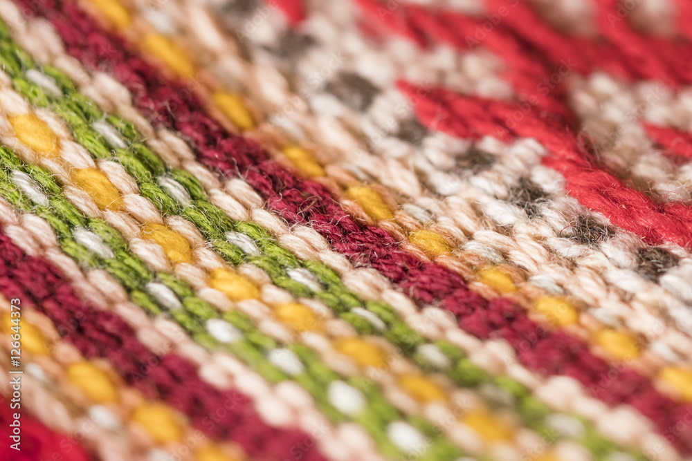 Embroidery with colorful threads, background Embroidery with colorful threads, background
