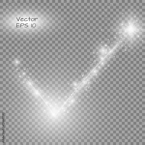 Electricity background. Glowing lights. Sparkle vector. Sun flare. Illustration of a transparent backdrop.
