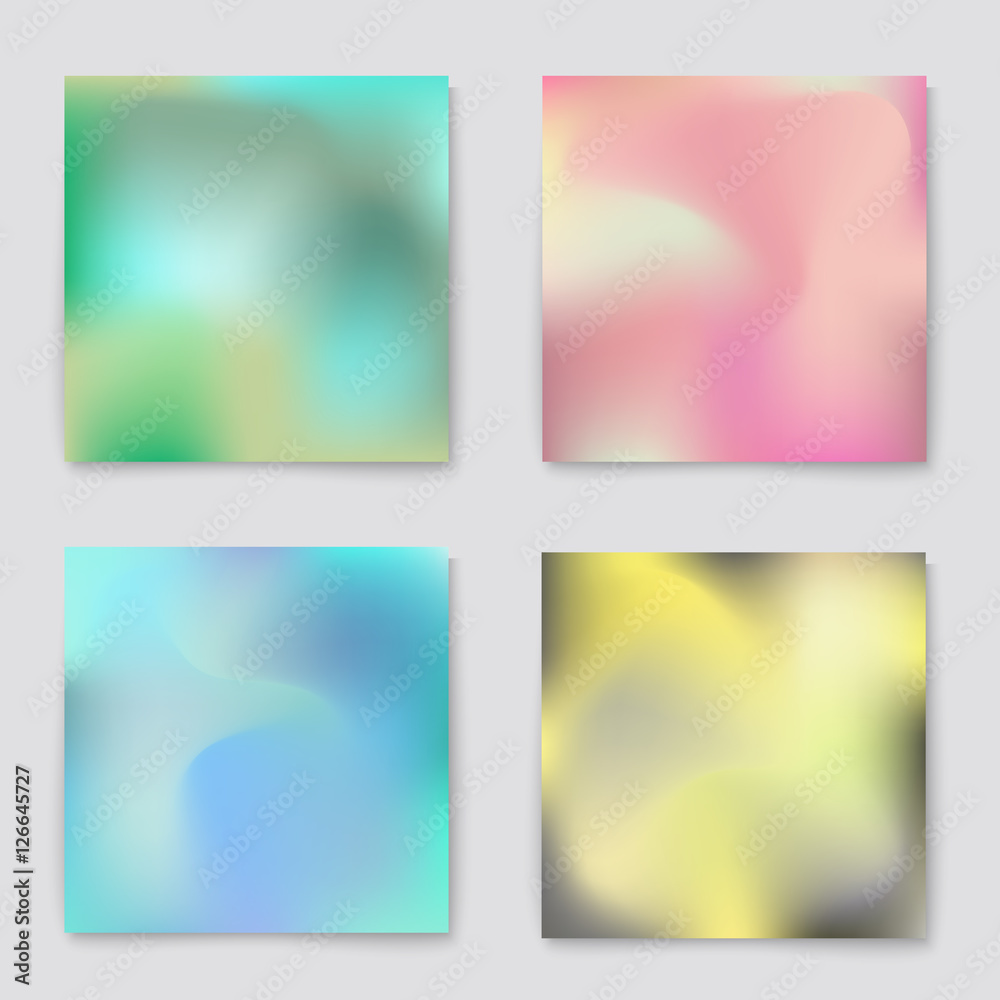 Fluid light colors backgrounds set