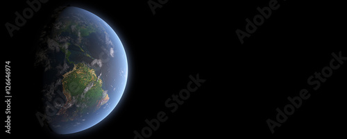 Earth and Black Backorund banner