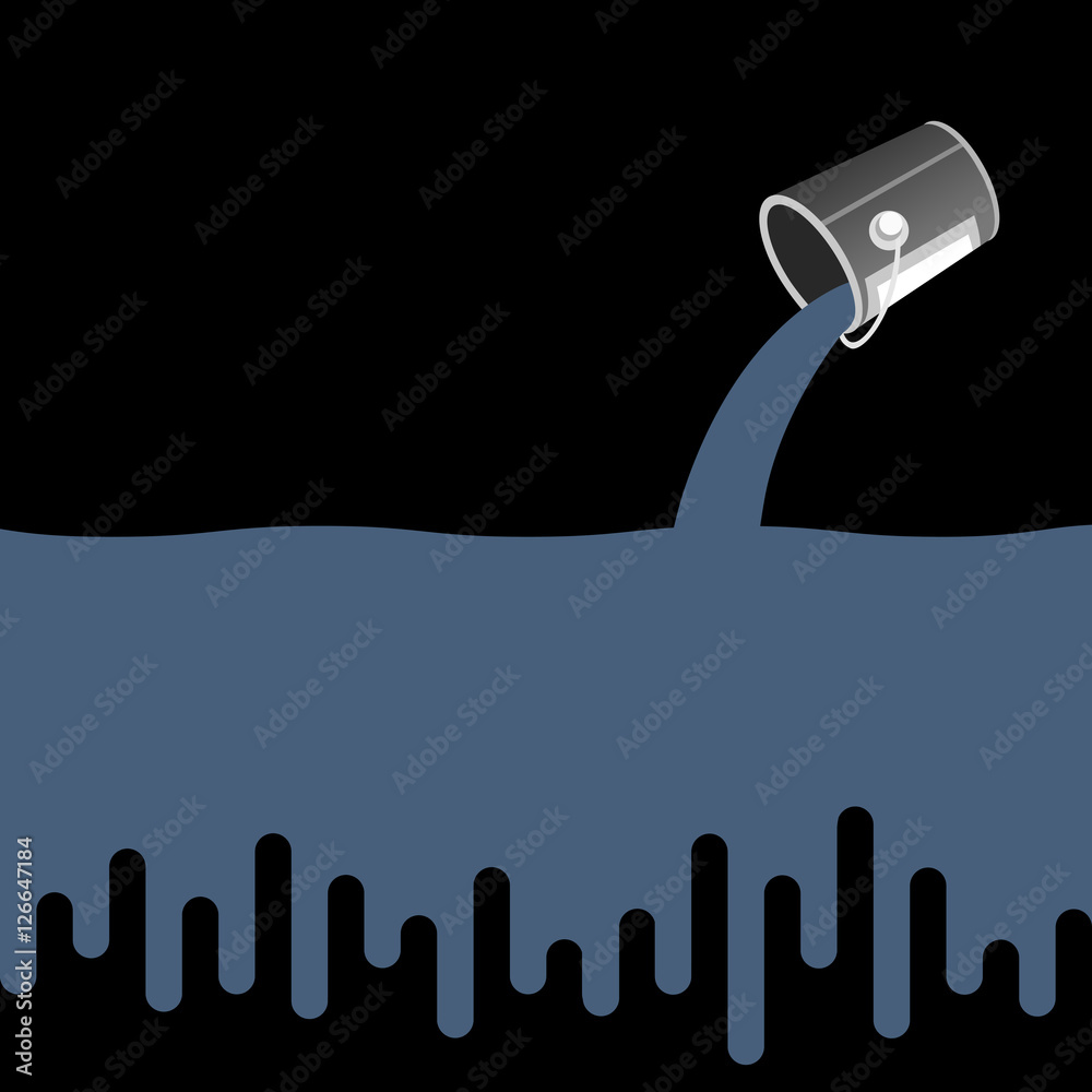 Spilled Paint pouring from bucket Stock Vector Adobe Stock