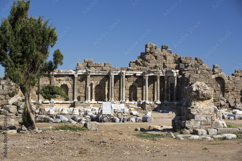 Ruins of the ancient city of Side