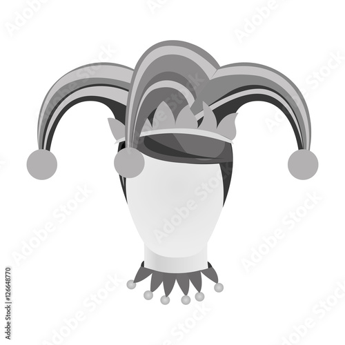 harlequin character icon image vector illustration design 