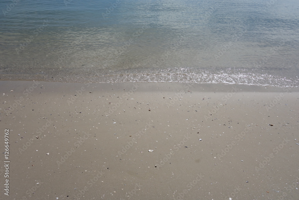 Sand beach and sea background