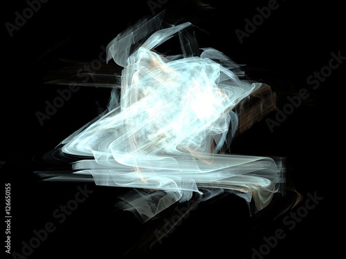 Abstract fractal with white chaotic patterns © Eugenock