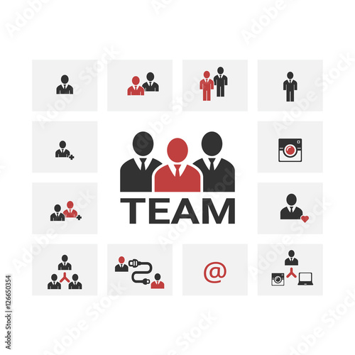 people icon , businesspeople ,  social work group team , vector