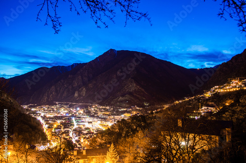 Andorra la Vella evening cityscape in Andorra la Vella, Andorra © andrii_lutsyk