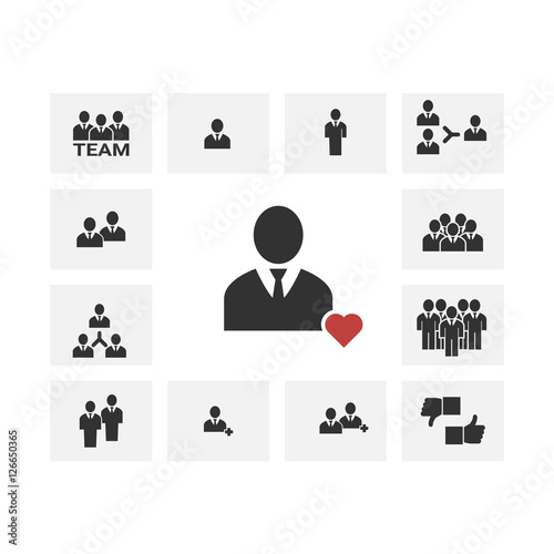 people icon , businesspeople ,  social work group team , vector