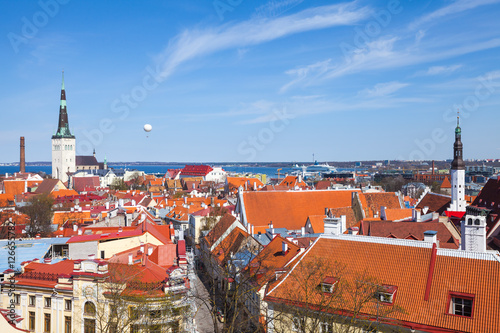 Old town of Tallinn panoramic view