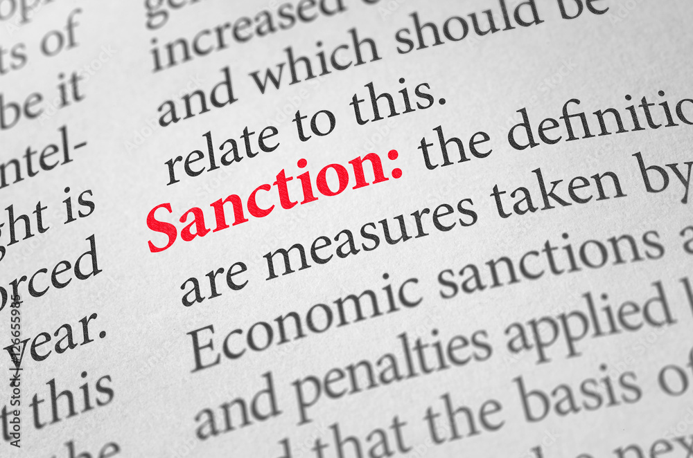 Definition of the word Sanction in a dictionary Definition of the word Sanction in a dictionary