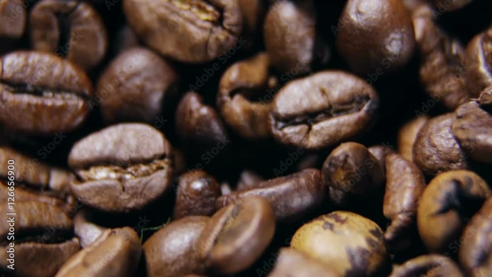 roasting coffee beans. Making coffee. video rotation