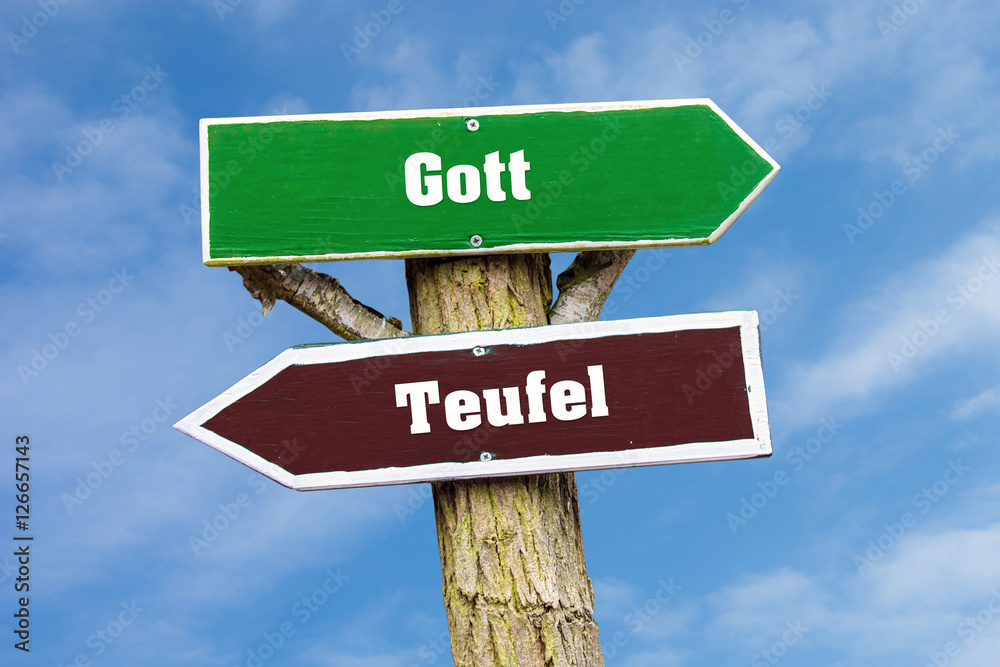 Fototapeta premium Schild 127 - Gott