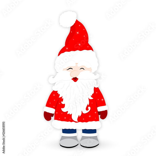 Santa Clause isolated on white background vector