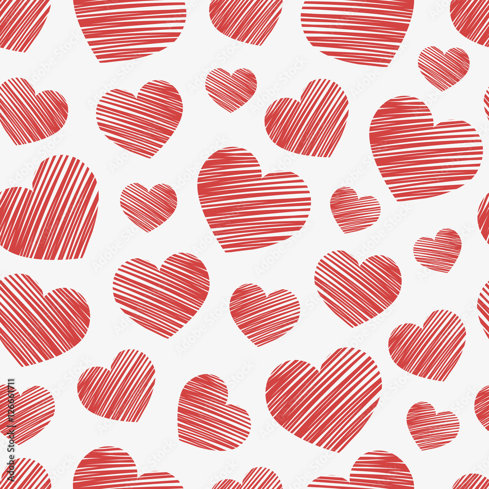 Different abstract heart icons collection. Set vector illustrati